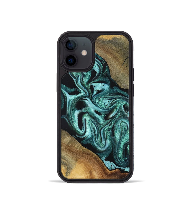 iPhone 12 mini Wood Phone Case - Iliana (Green, 831132)