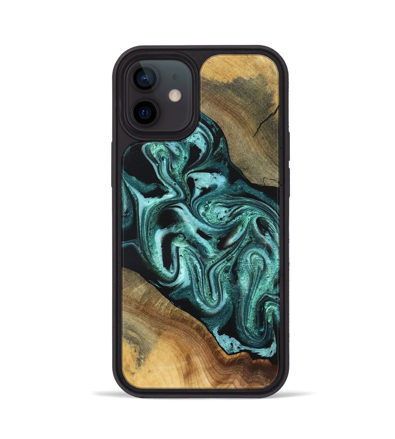 iPhone 12 Wood Phone Case - Iliana (Green, 831132)