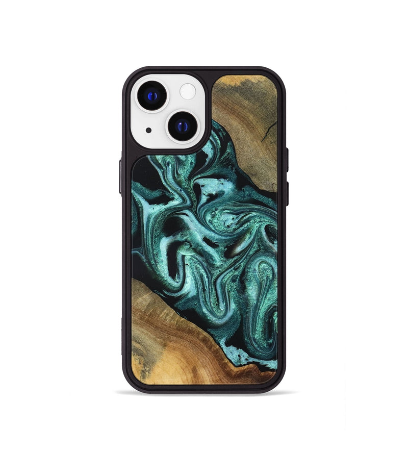 iPhone 13 mini Wood Phone Case - Iliana (Green, 831132)