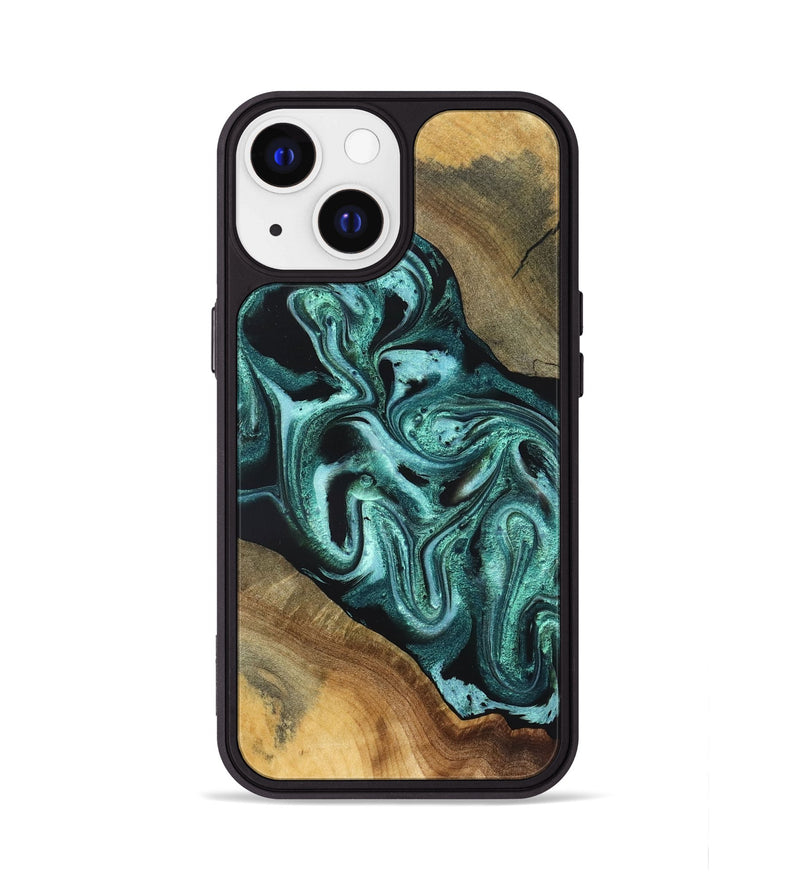 iPhone 13 Wood Phone Case - Iliana (Green, 831132)