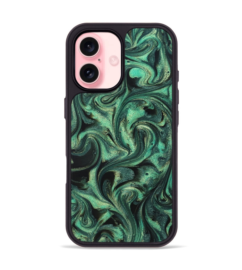 iPhone 16 ResinArt Phone Case - Lavinia (Green, 831133)