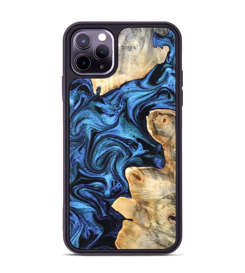 iPhone 11 Pro Max Wood Phone Case - Kory (Blue, 831134)