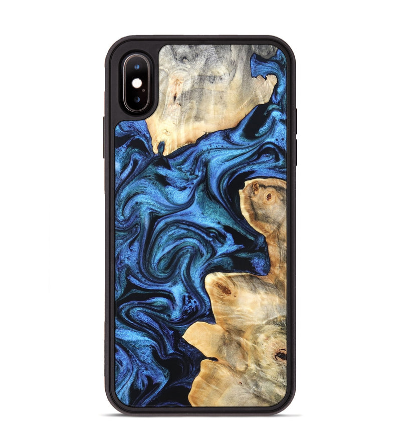iPhone Xs Max Wood Phone Case - Kory (Blue, 831134)