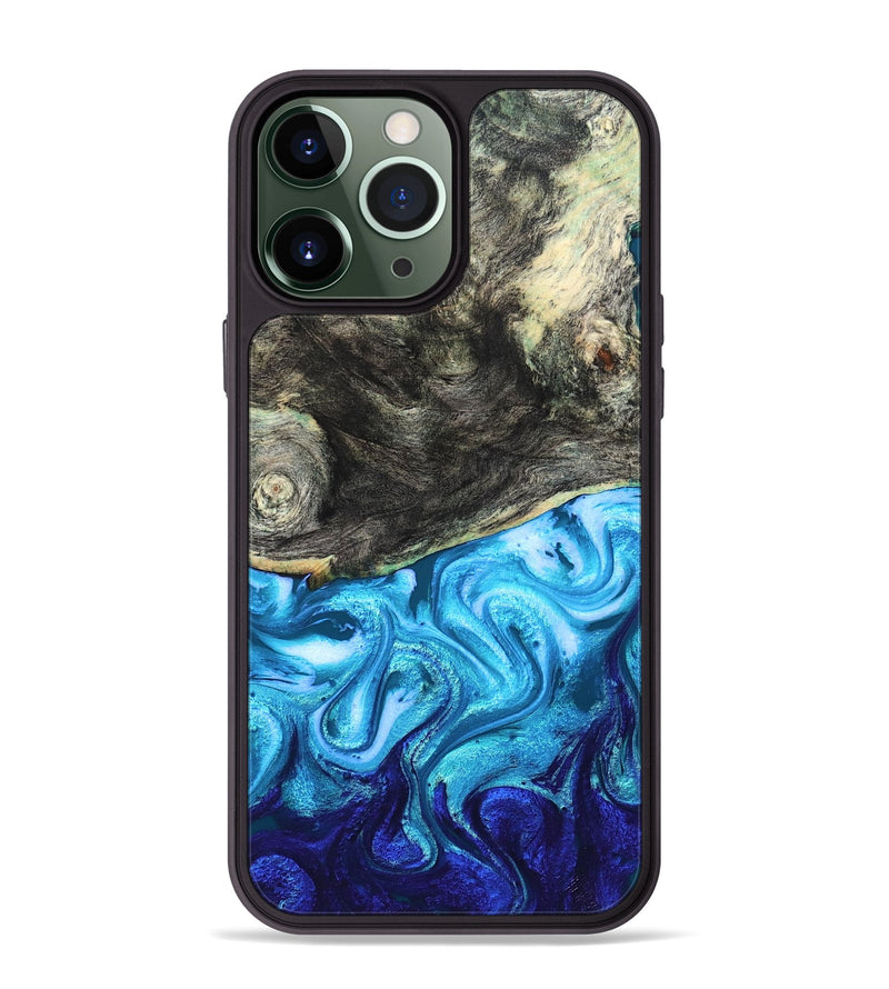 iPhone 13 Pro Max Wood Phone Case - Banks (Blue, 831135)