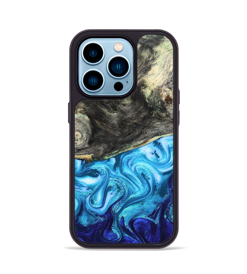 iPhone 14 Pro Wood Phone Case - Banks (Blue, 831135)