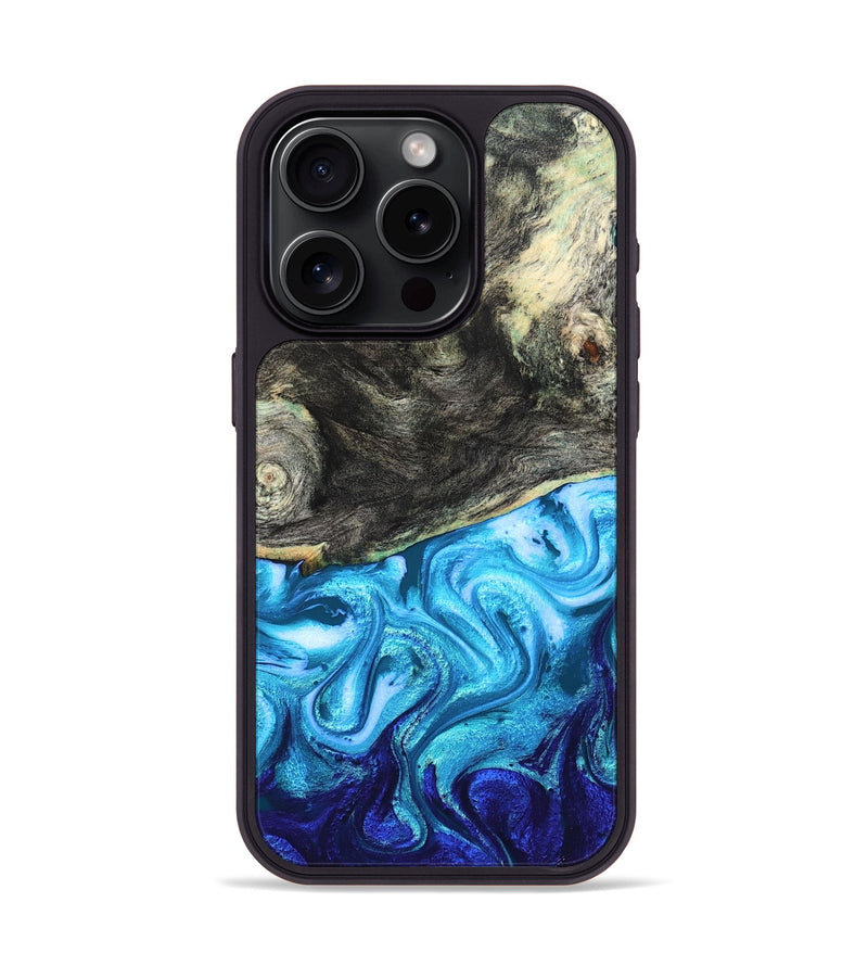 iPhone 15 Pro Wood Phone Case - Banks (Blue, 831135)
