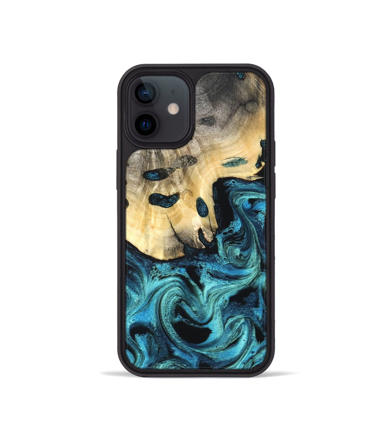 iPhone 12 mini Wood Phone Case - Mylie (Blue, 831137)