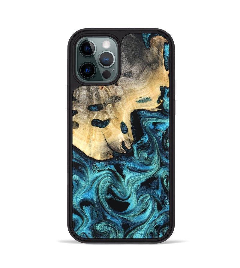 iPhone 12 Pro Wood Phone Case - Mylie (Blue, 831137)