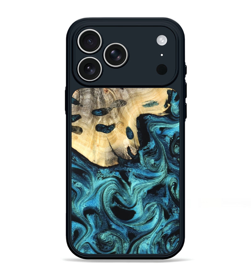 iPhone 17 Pro Max Wood Phone Case - Mylie (Blue, 831137)