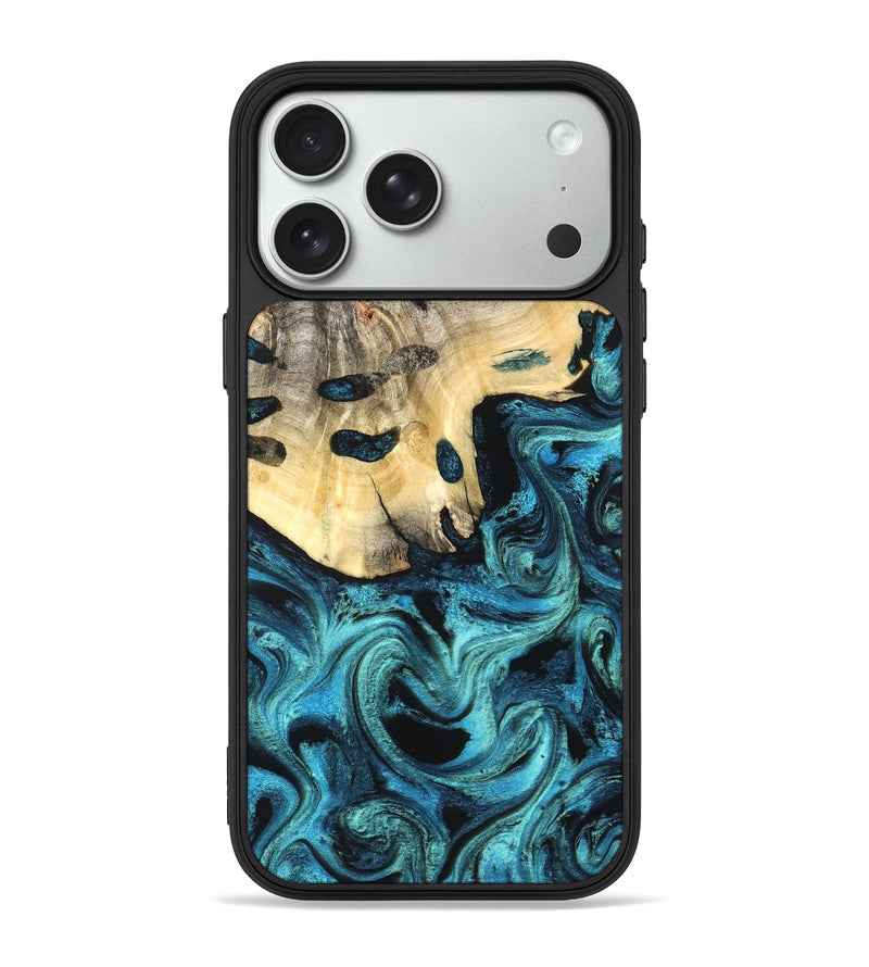 iPhone 18 Pro Max Wood Phone Case - Mylie (Blue, 831137)
