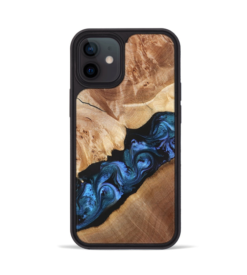 iPhone 12 Wood Phone Case - Chelsea (Blue, 831138)