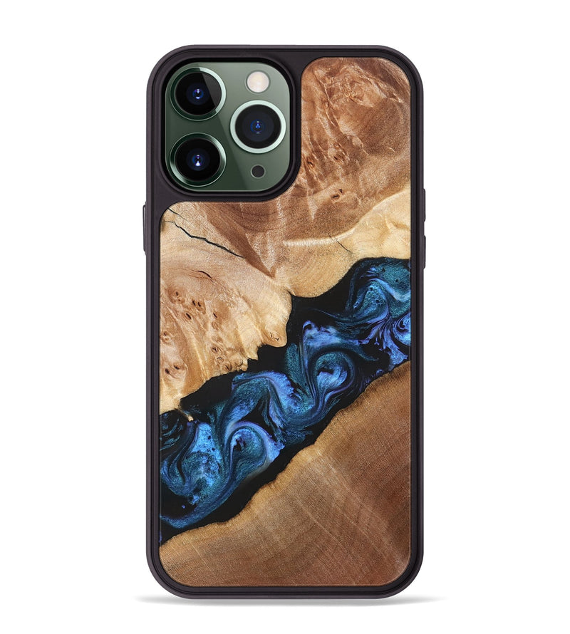 iPhone 13 Pro Max Wood Phone Case - Chelsea (Blue, 831138)