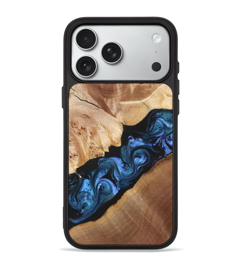 iPhone 18 Pro Max Wood Phone Case - Chelsea (Blue, 831138)