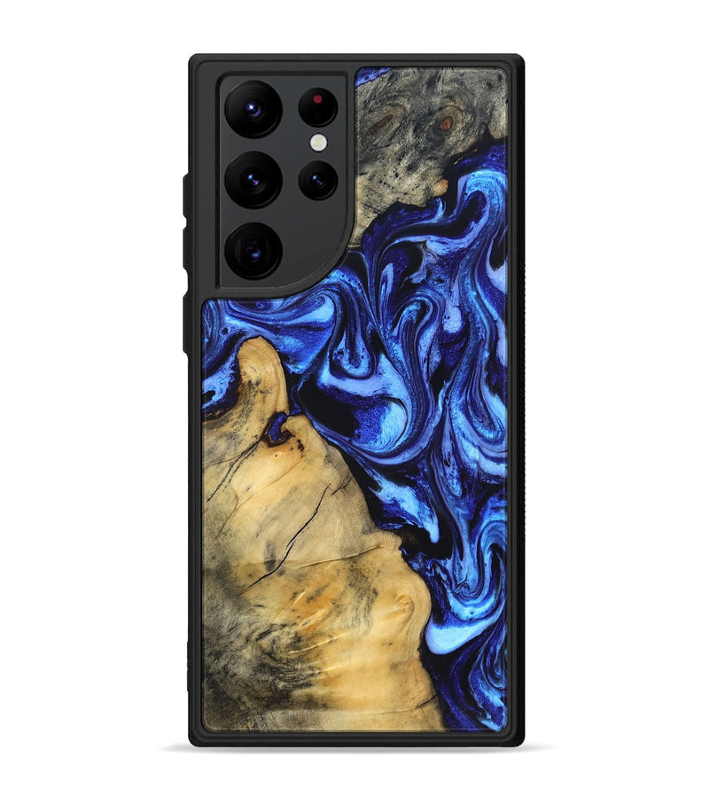 Galaxy S22 Ultra Wood Phone Case - Adriel (Blue, 831139)