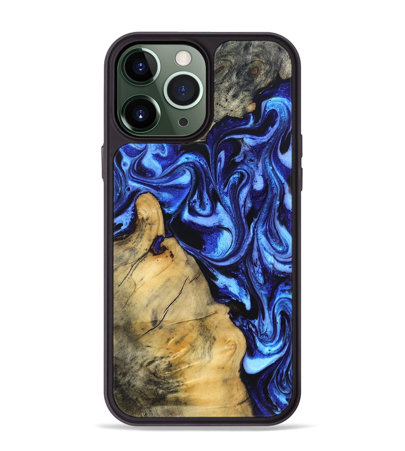 iPhone 13 Pro Max Wood Phone Case - Adriel (Blue, 831139)