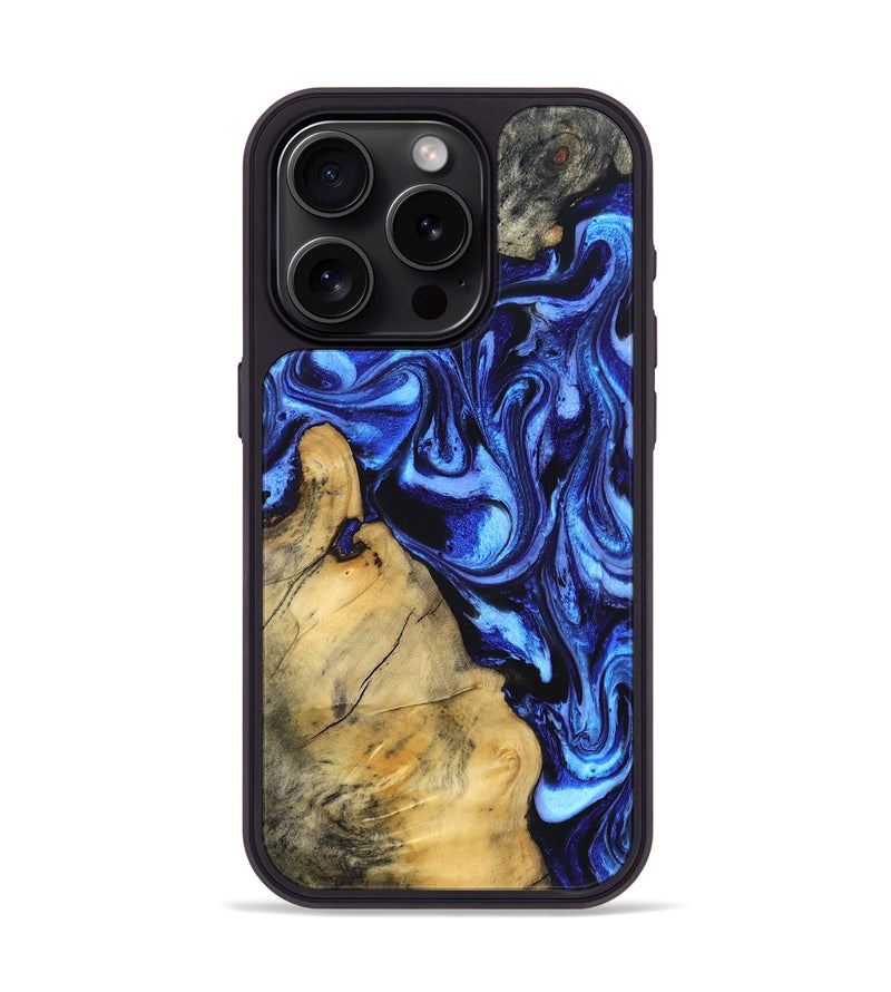 iPhone 15 Pro Wood Phone Case - Adriel (Blue, 831139)