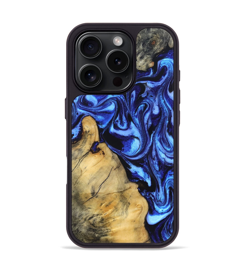iPhone 16 Pro Wood Phone Case - Adriel (Blue, 831139)