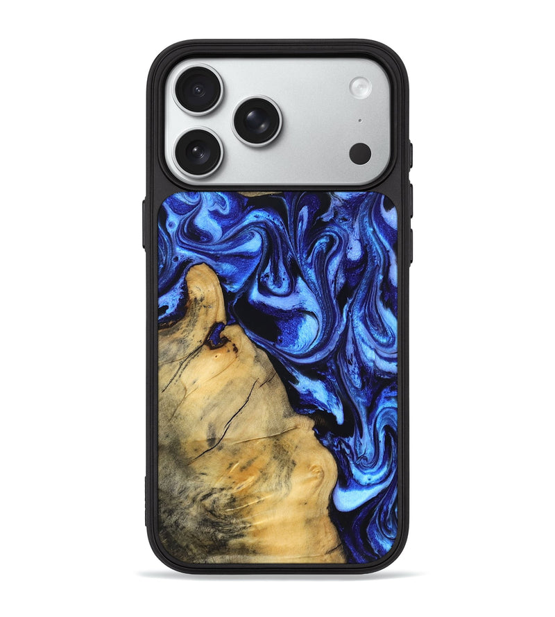 iPhone 18 Pro Max Wood Phone Case - Adriel (Blue, 831139)