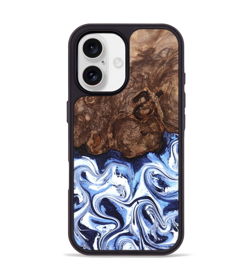iPhone 17 Wood Phone Case - Theron (Blue, 831140)