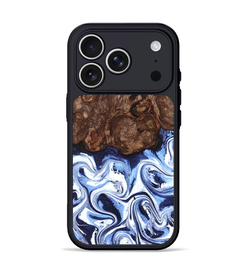 iPhone 17 Pro Wood Phone Case - Theron (Blue, 831140)