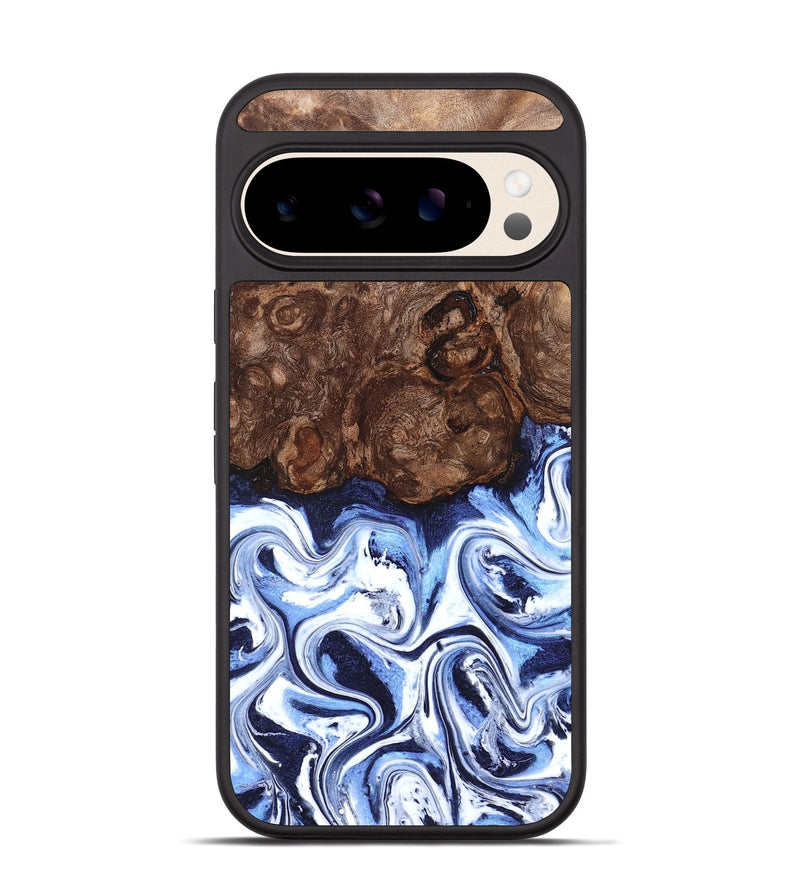 Pixel 10 Wood Phone Case - Theron (Blue, 831140)