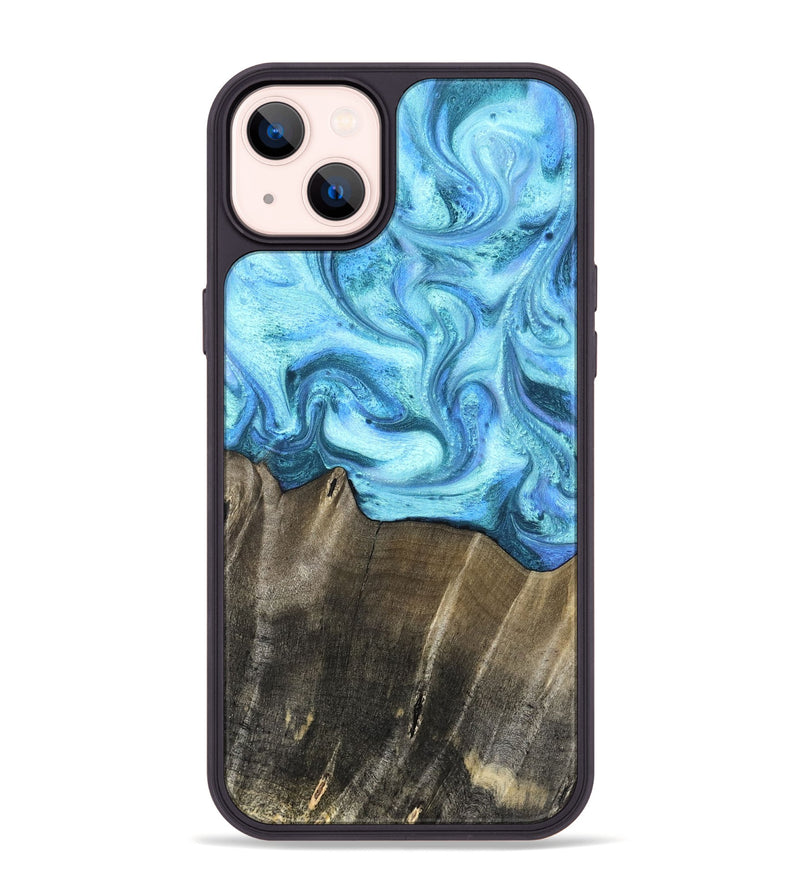 iPhone 14 Plus Wood Phone Case - Eugenia (Blue, 831141)