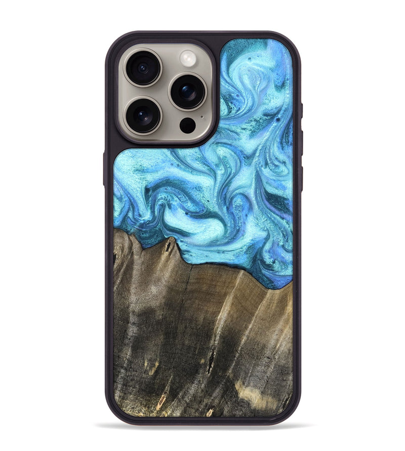 iPhone 15 Pro Max Wood Phone Case - Eugenia (Blue, 831141)