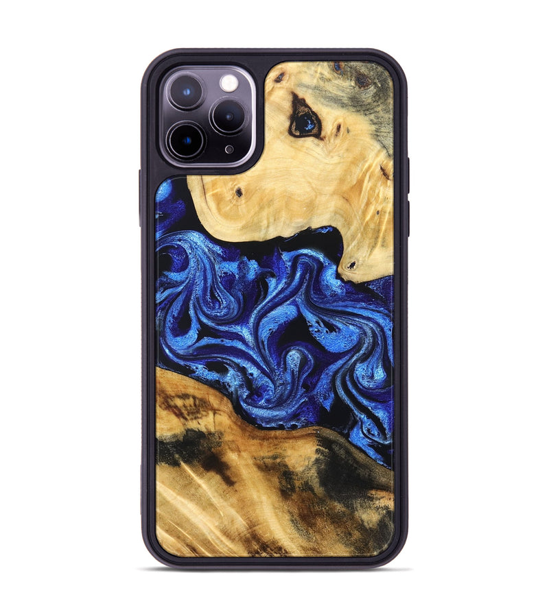 iPhone 11 Pro Max Wood Phone Case - Brant (Blue, 831142)