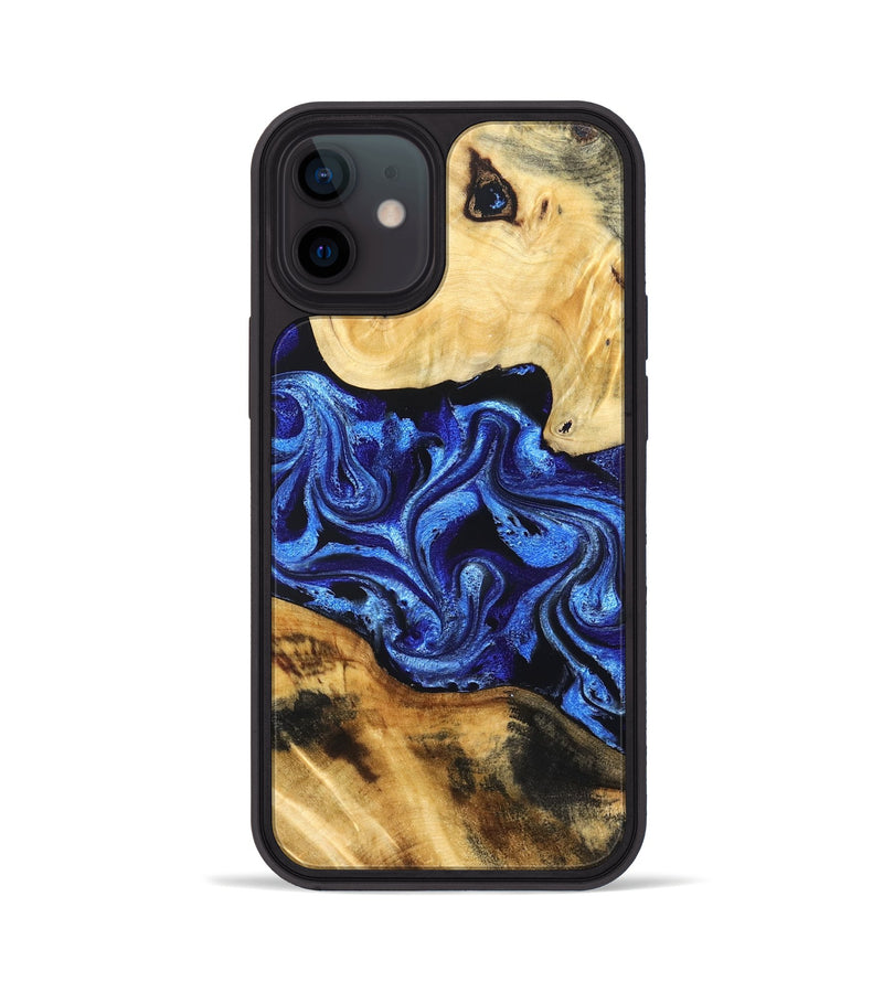 iPhone 12 Wood Phone Case - Brant (Blue, 831142)