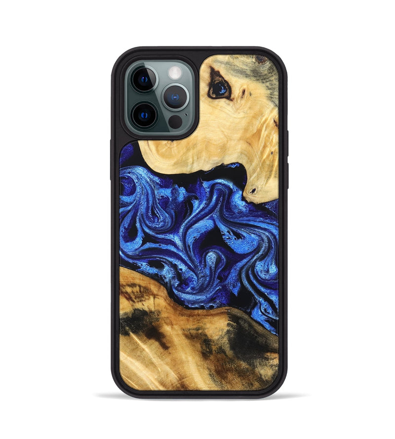 iPhone 12 Pro Wood Phone Case - Brant (Blue, 831142)