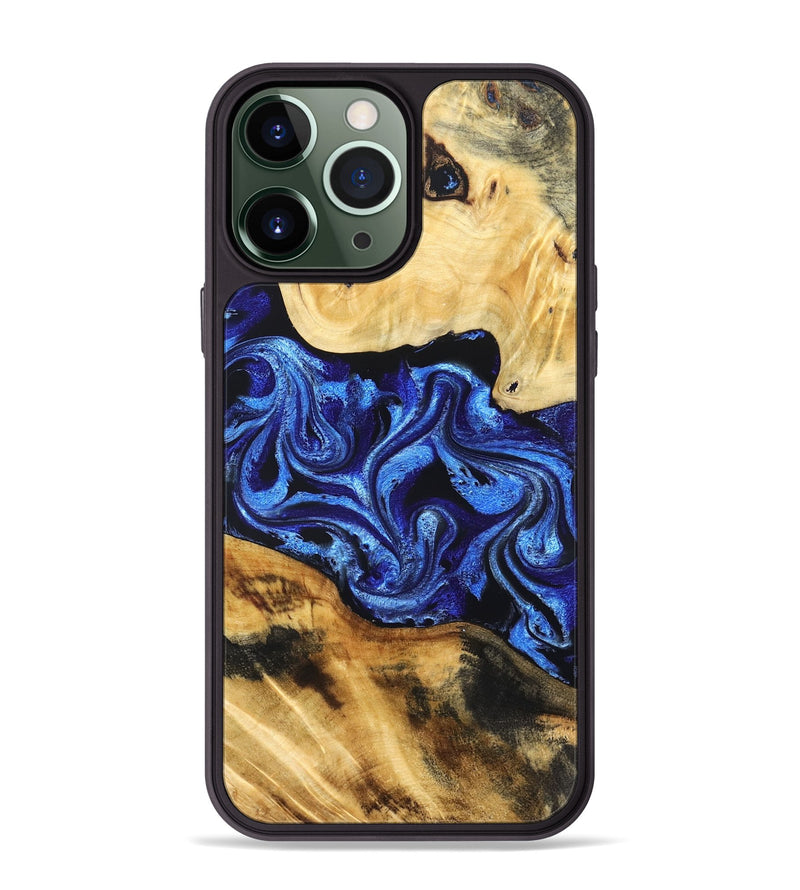 iPhone 13 Pro Max Wood Phone Case - Brant (Blue, 831142)