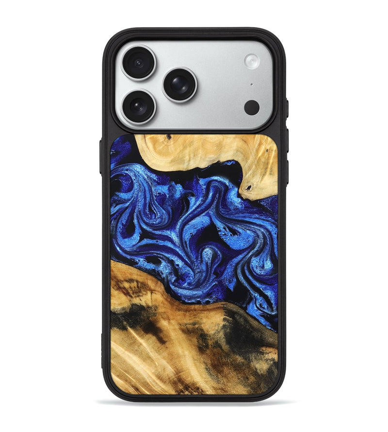 iPhone 18 Pro Max Wood Phone Case - Brant (Blue, 831142)