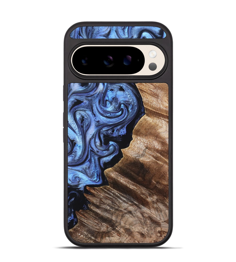 Pixel 10 Wood Phone Case - Edward (Blue, 831143)