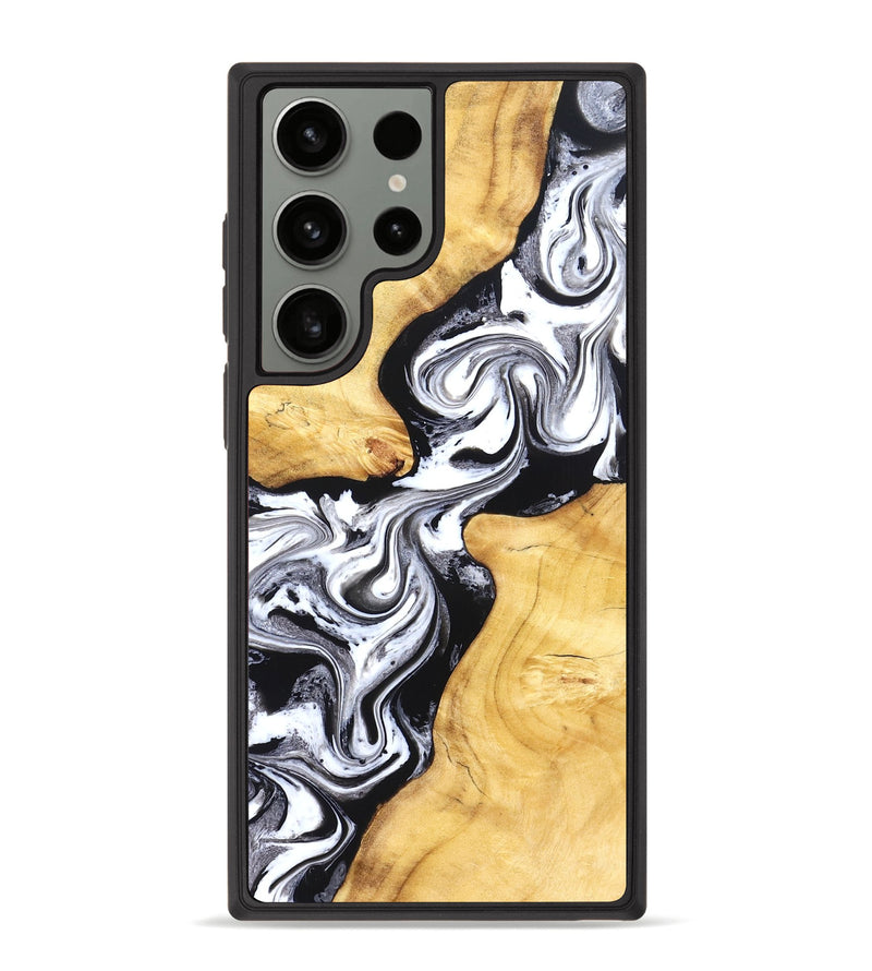 Galaxy S23 Ultra Wood Phone Case - Taryn (Black & White, 831144)