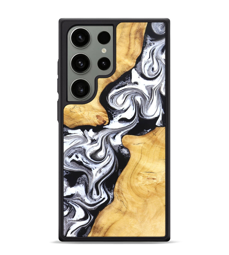 Galaxy S24 Ultra Wood Phone Case - Taryn (Black & White, 831144)