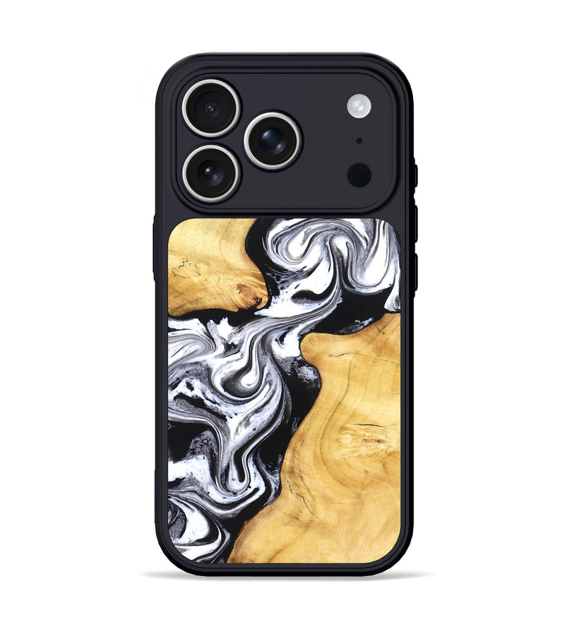 iPhone 17 Pro Wood Phone Case - Taryn (Black & White, 831144)