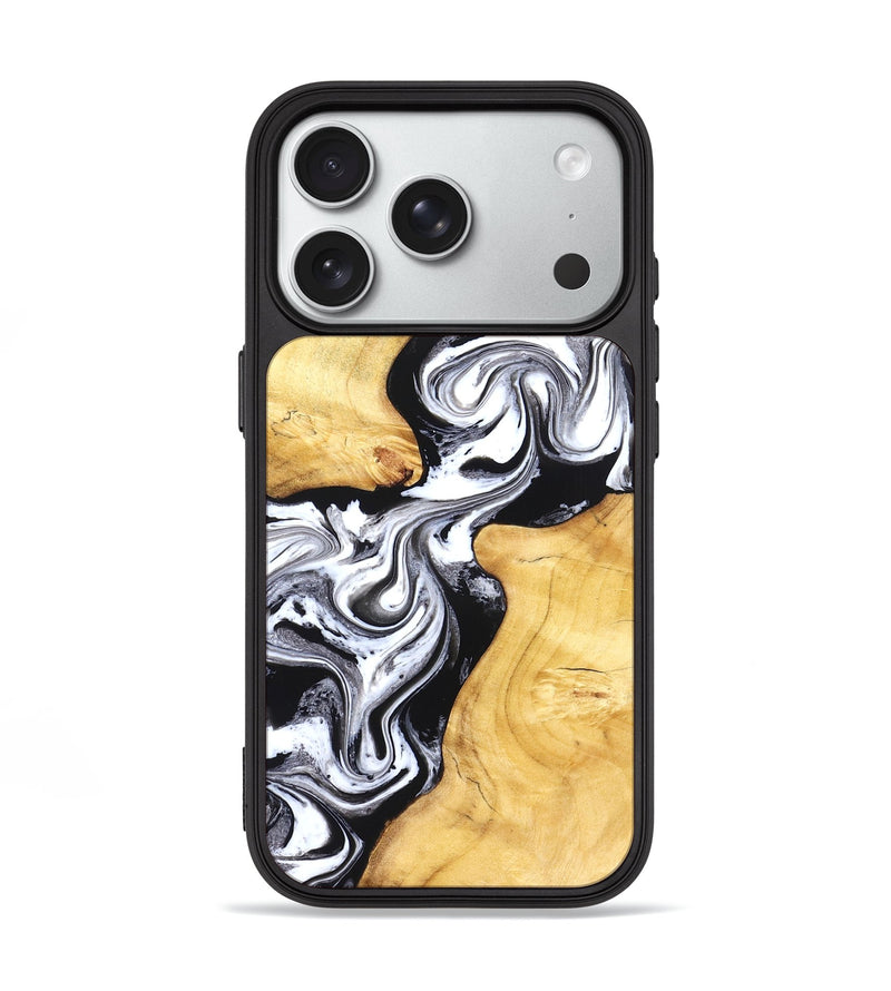 iPhone 18 Pro Wood Phone Case - Taryn (Black & White, 831144)