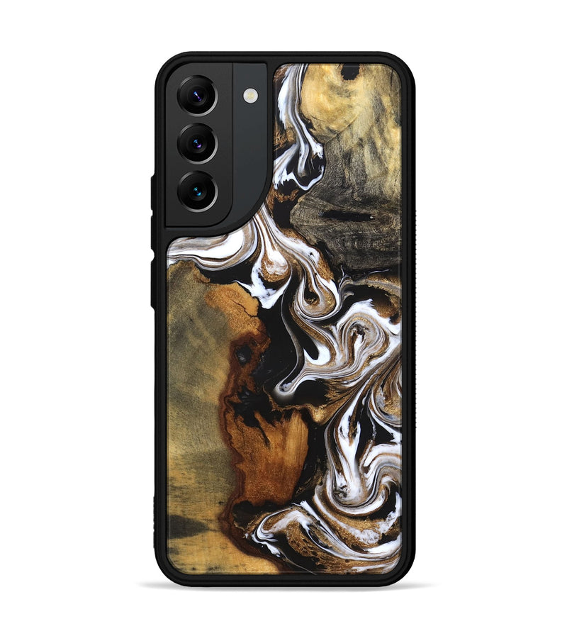 Galaxy S22 Plus Wood Phone Case - Agatha (Black & White, 831145)
