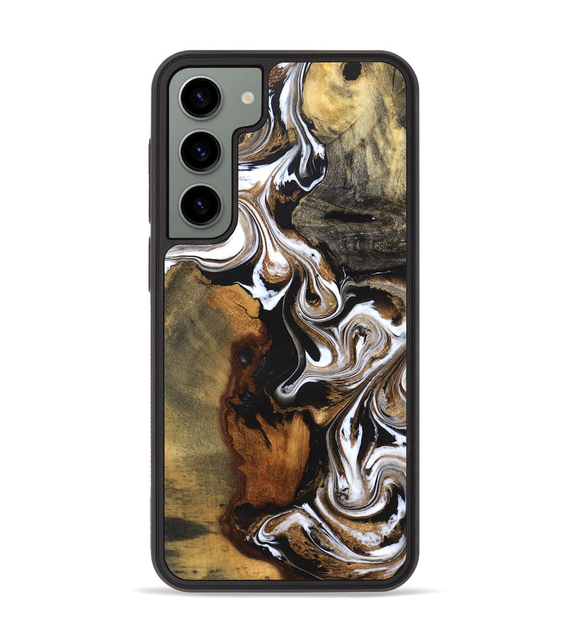 Galaxy S23 Plus Wood Phone Case - Agatha (Black & White, 831145)