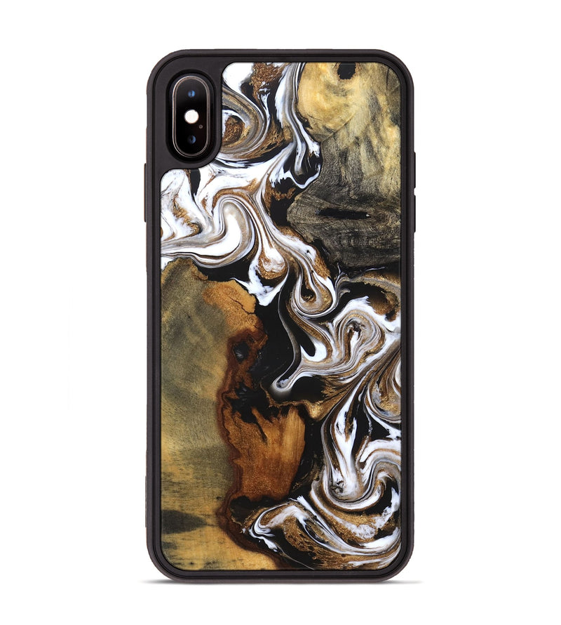 iPhone Xs Max Wood Phone Case - Agatha (Black & White, 831145)