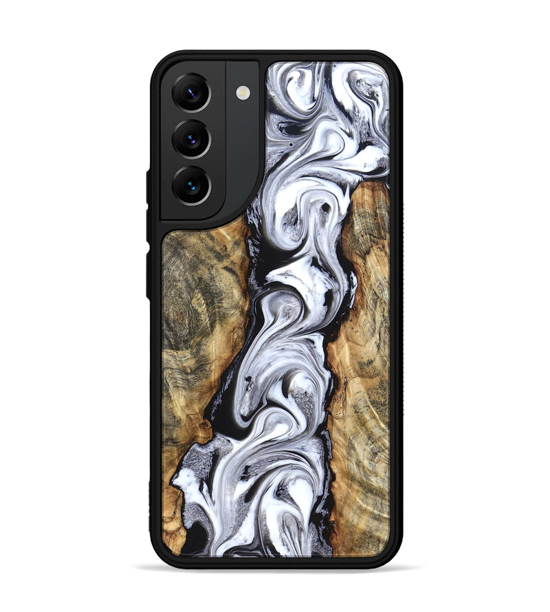 Galaxy S22 Plus Wood Phone Case - Kamron (Black & White, 831146)