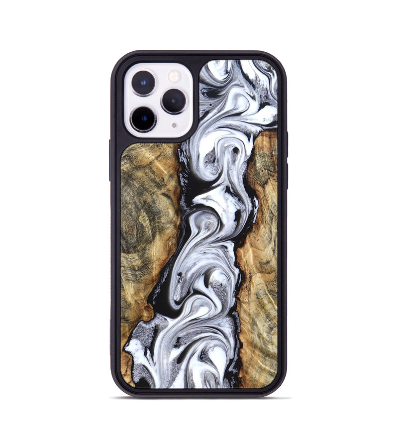 iPhone 11 Pro Wood Phone Case - Kamron (Black & White, 831146)