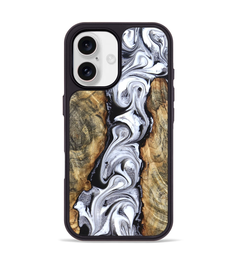 iPhone 17 Wood Phone Case - Kamron (Black & White, 831146)