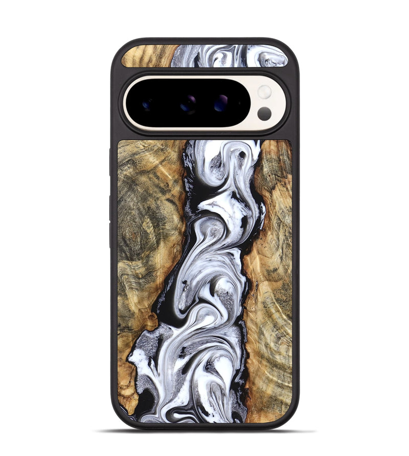 Pixel 9 Wood Phone Case - Kamron (Black & White, 831146)
