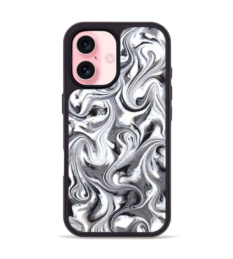 iPhone 16 ResinArt Phone Case - Lucero (Black & White, 831147)