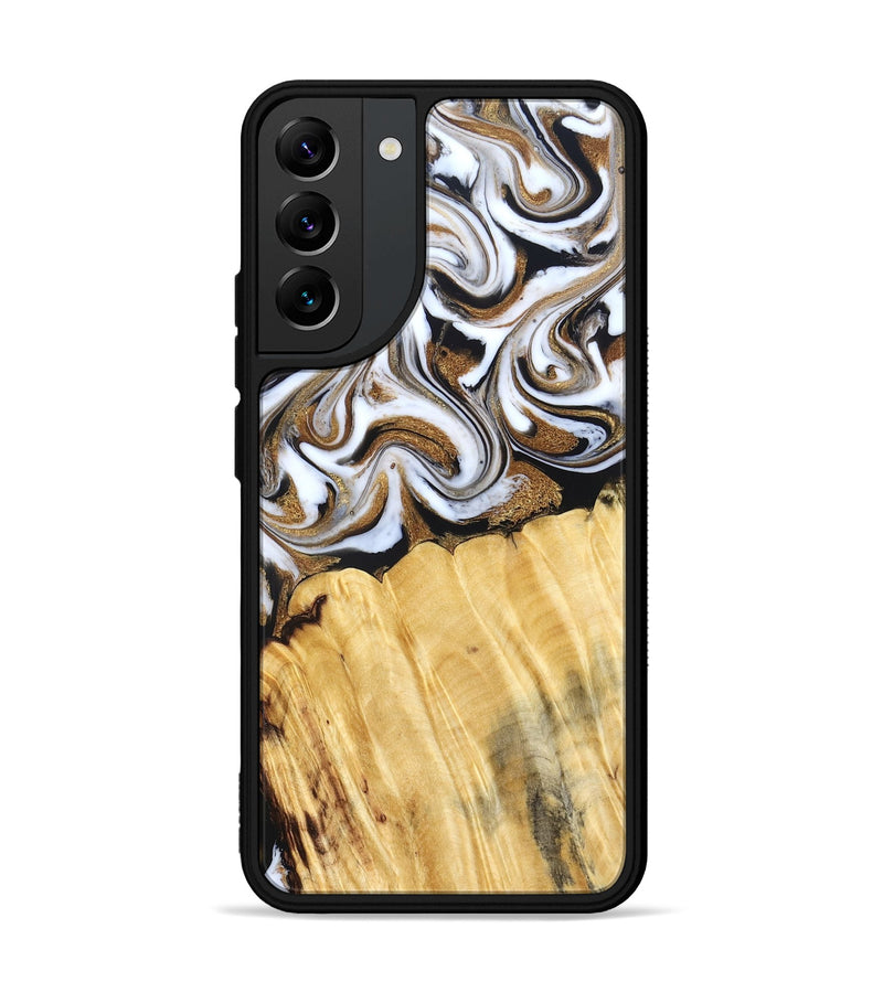 Galaxy S22 Plus Wood Phone Case - Delia (Black & White, 831148)