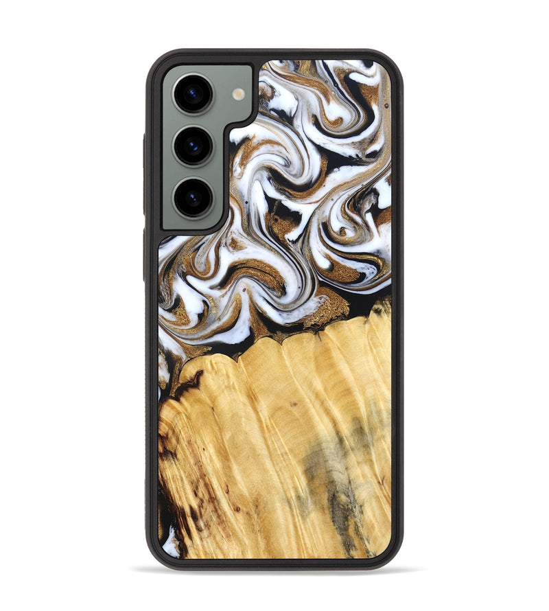 Galaxy S23 Plus Wood Phone Case - Delia (Black & White, 831148)