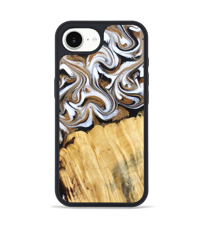 iPhone 16e Wood Phone Case - Delia (Black & White, 831148)