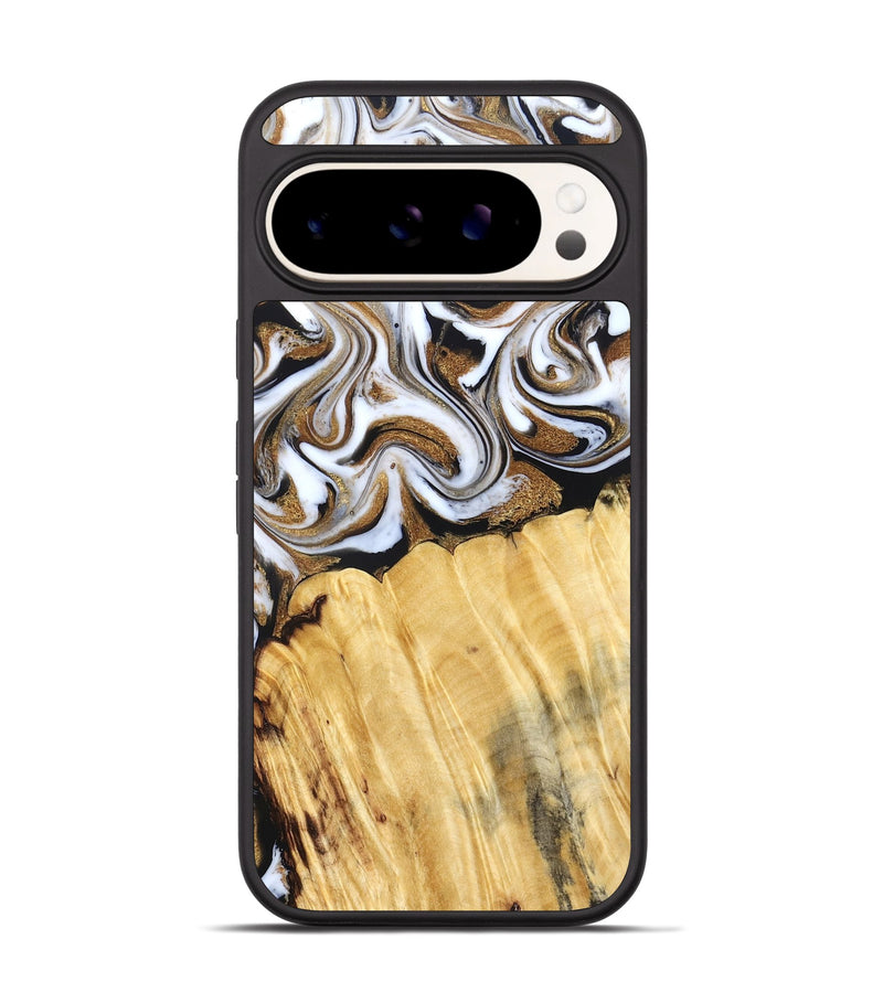 Pixel 9 Wood Phone Case - Delia (Black & White, 831148)