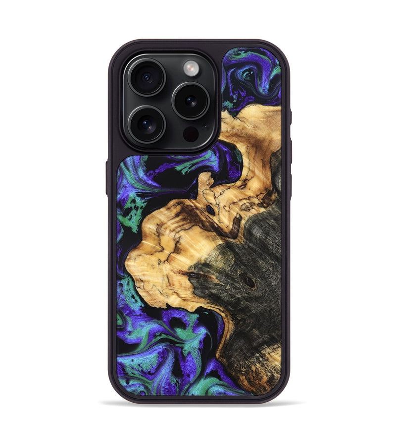 iPhone 15 Pro Wood Phone Case - Lorna (Purple, 831149)